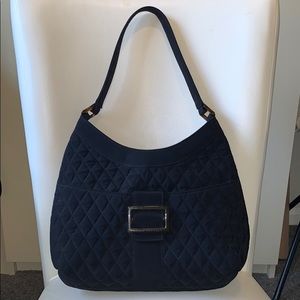 Vera Bradley Solid Black Quilted Hobo Bag